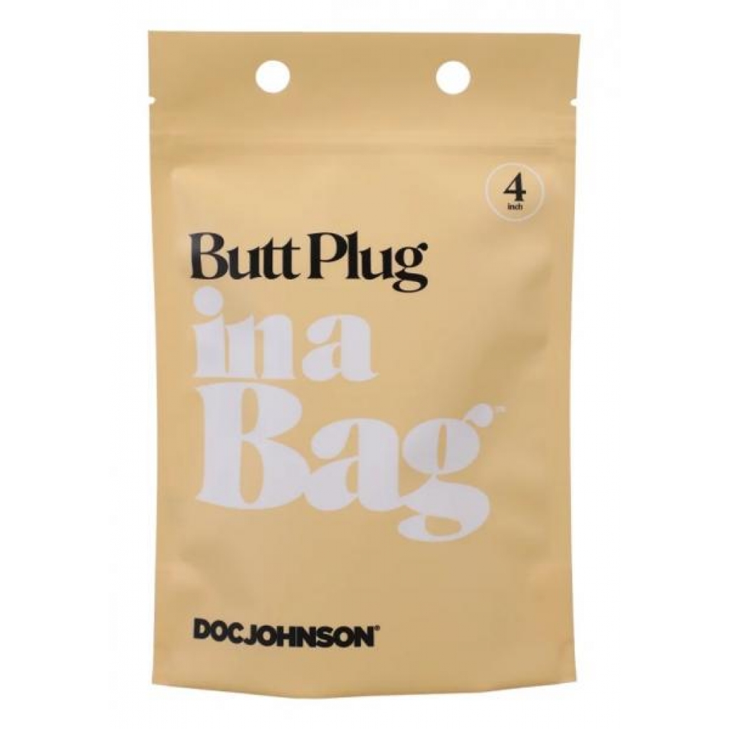 In A Bag Butt Plug - 4 Inch Black