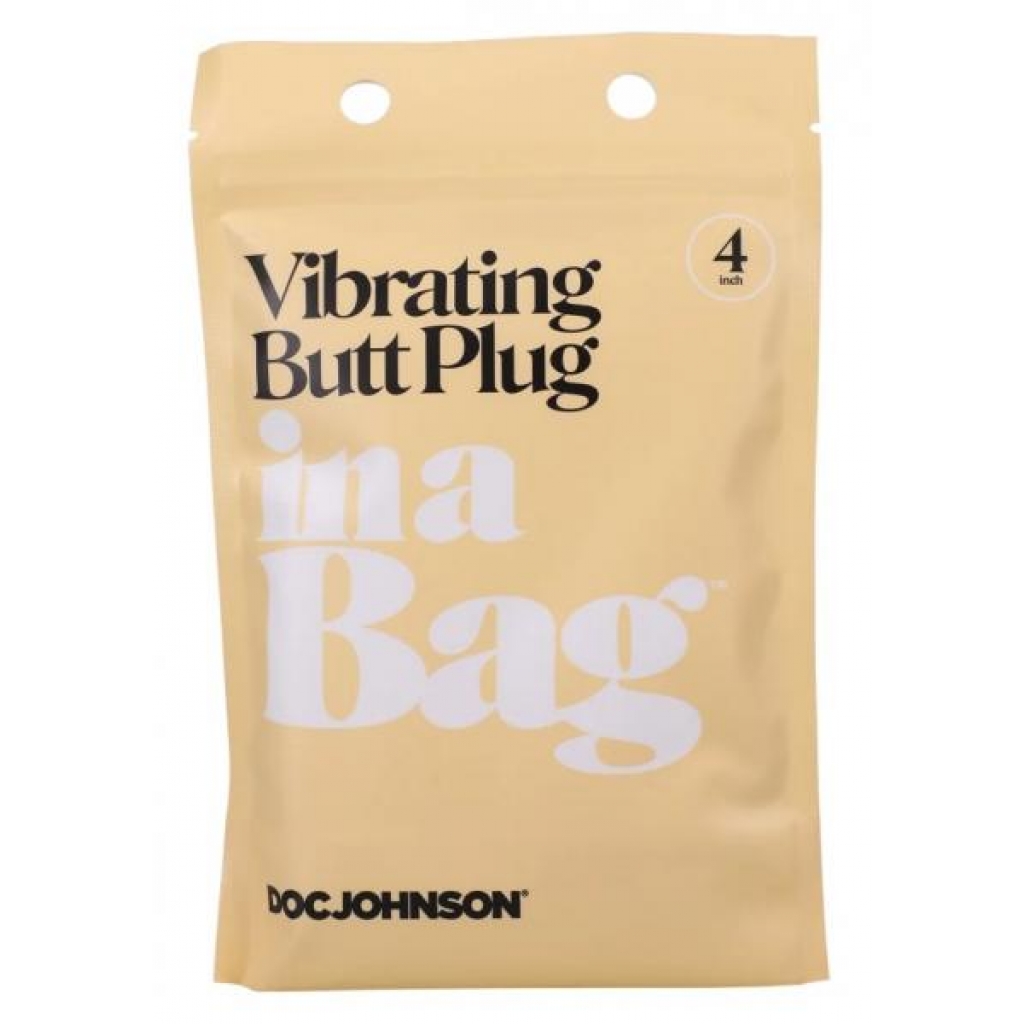 In A Bag Vibrating Butt Plug - 4 Inch Black