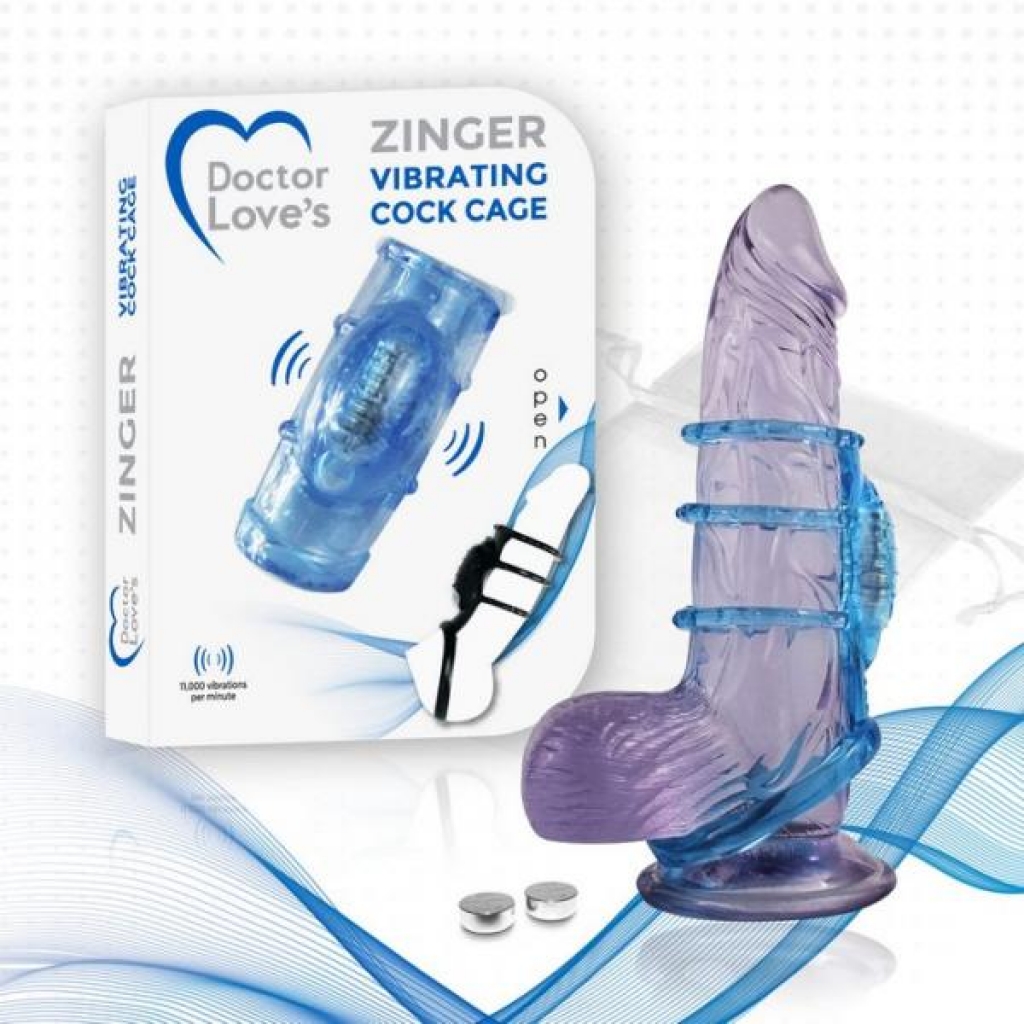 Doctor Love Zinger Vibrating Sleeve - Blue