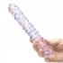 Glas 9 inches Purple Rose Nubby Dildo - Artful Pleasure