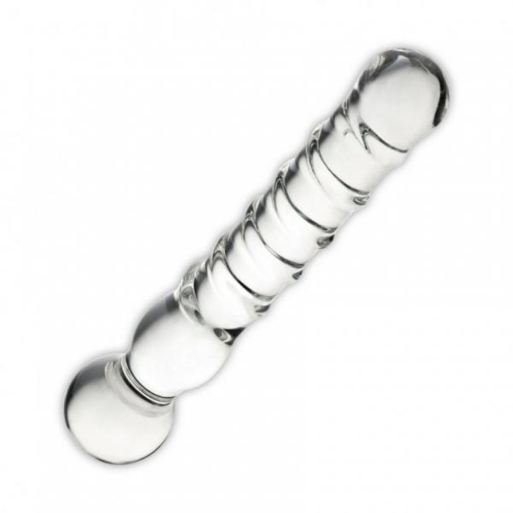 Joystick Glass Dildo Wand - Anal & G-Spot - Clear