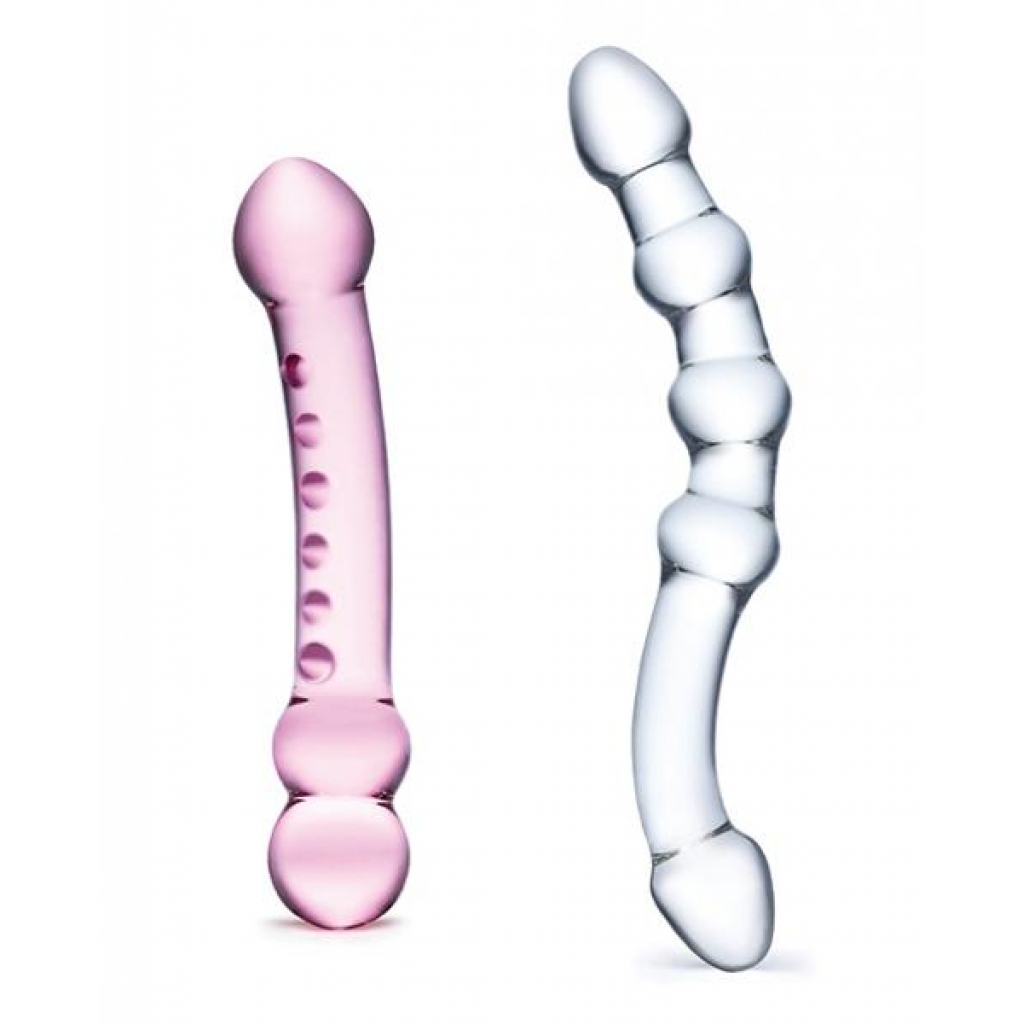 Glas 2 Piece Double Pleasure Glass Dildo Set