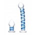 Double Penetration Glass Swirly Dildo & Butt Plug Set