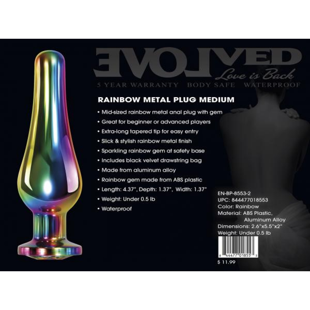 Rainbow Metal Plug - Medium