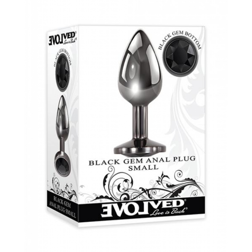 Evolved Gem Black Anal Plug - Small