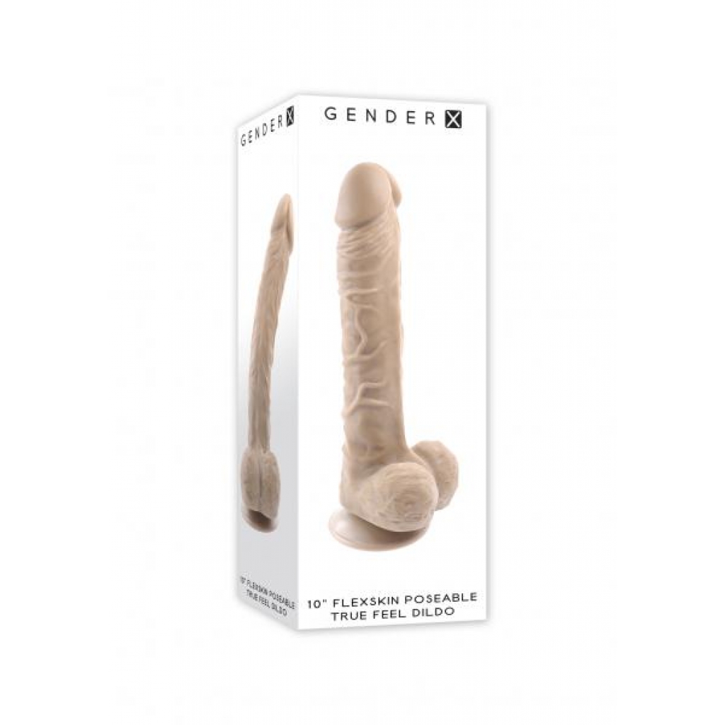 10-Inch Poseable Flexskin True Feel Dildo