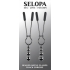 Selopa Beaded Nipple Clamps Black Chrome