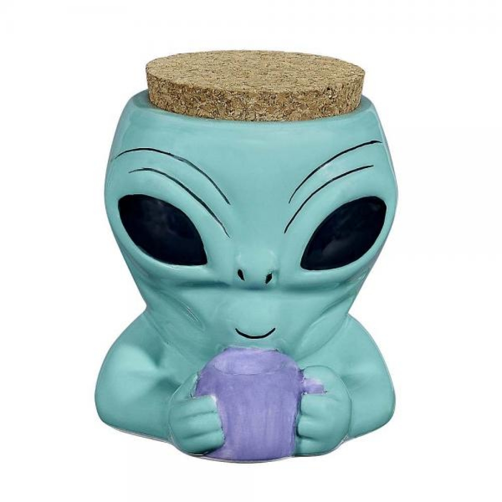 Cosmic Alien Stash Jar - Teal