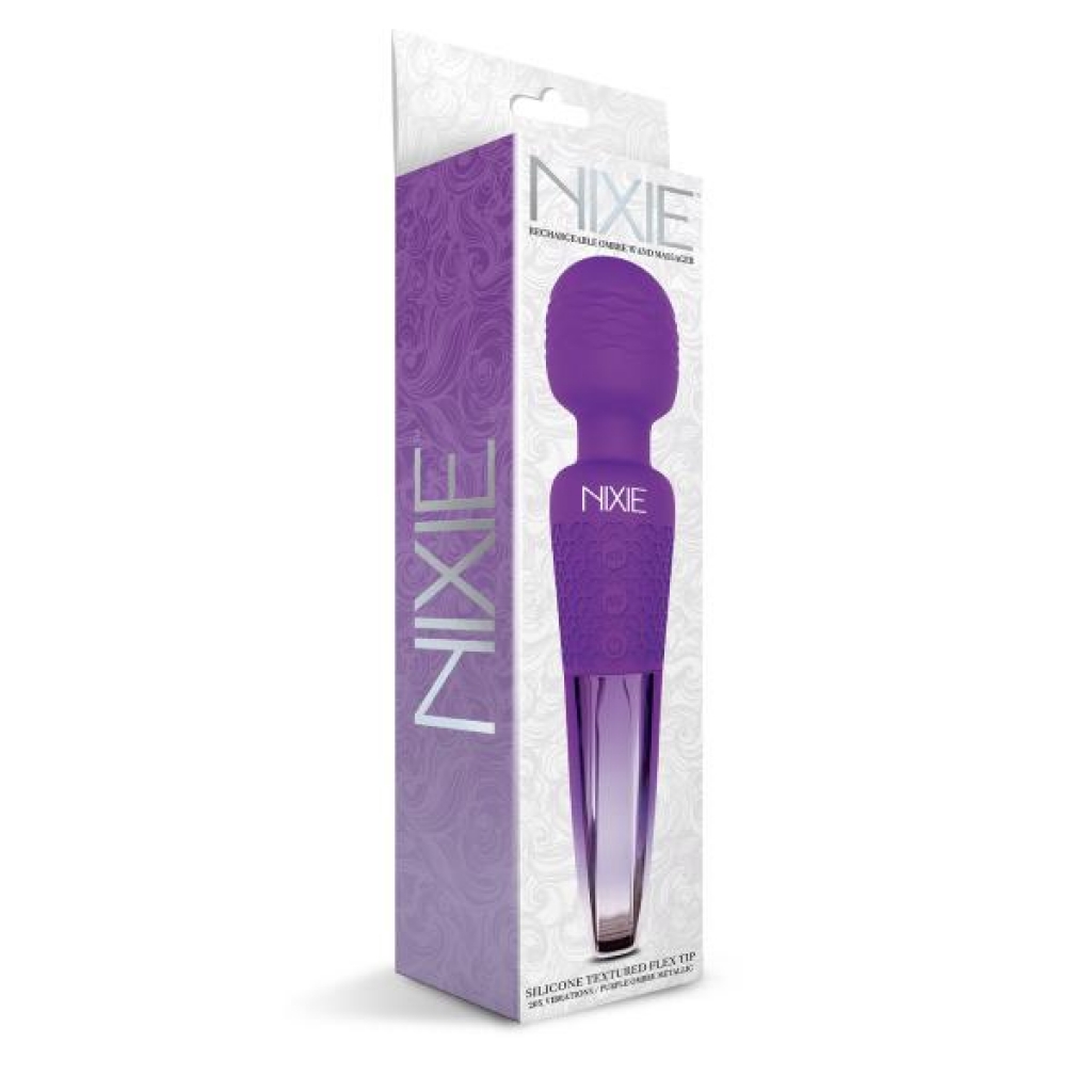 Nixie Wand Massager – Purple Ombre Metallic