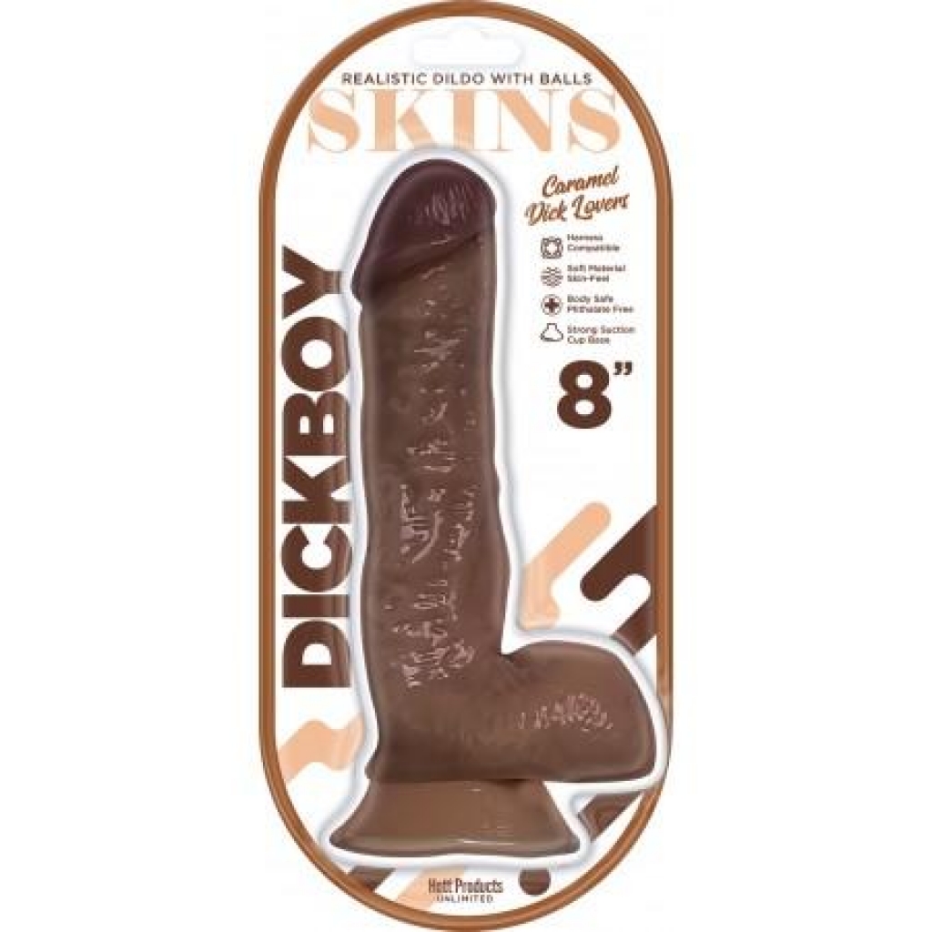 Dickboy Skins Dildo - Caramel Lovers 8in