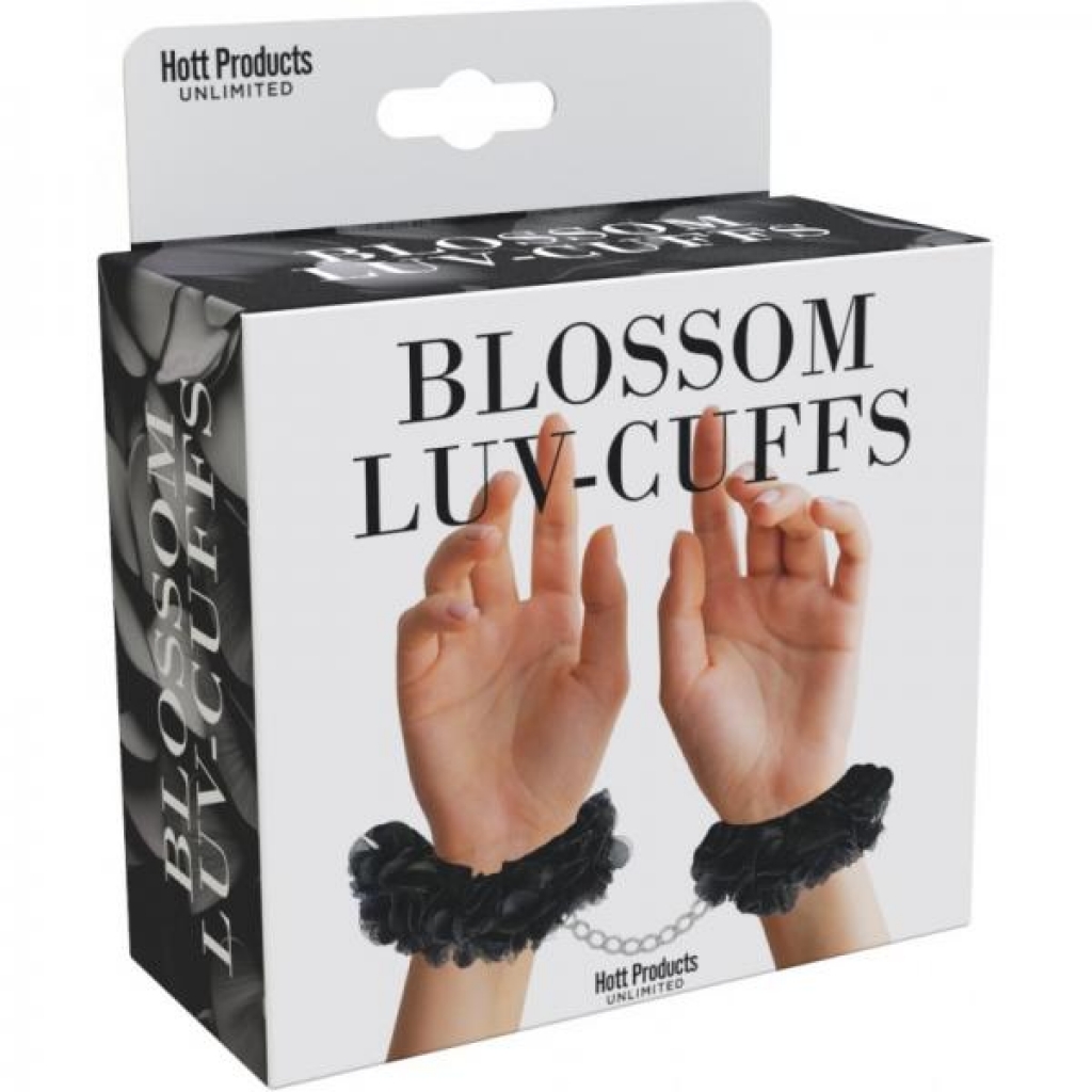 Blossom Luv Cuffs - Black Flower Cuffs