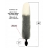 Foxy Tail Silicone Butt Plug - Grey