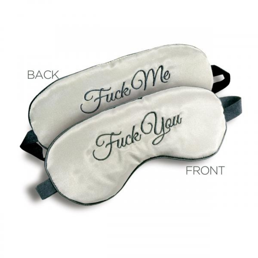 F-ck Me/F-ck You Silk Mask Blindfold - Gray