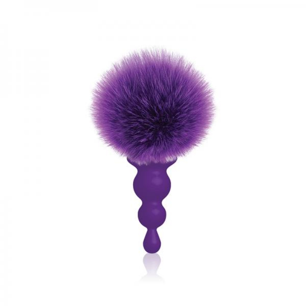 The 9s Cottontails Bunny Tail Butt Plug Beaded Purple