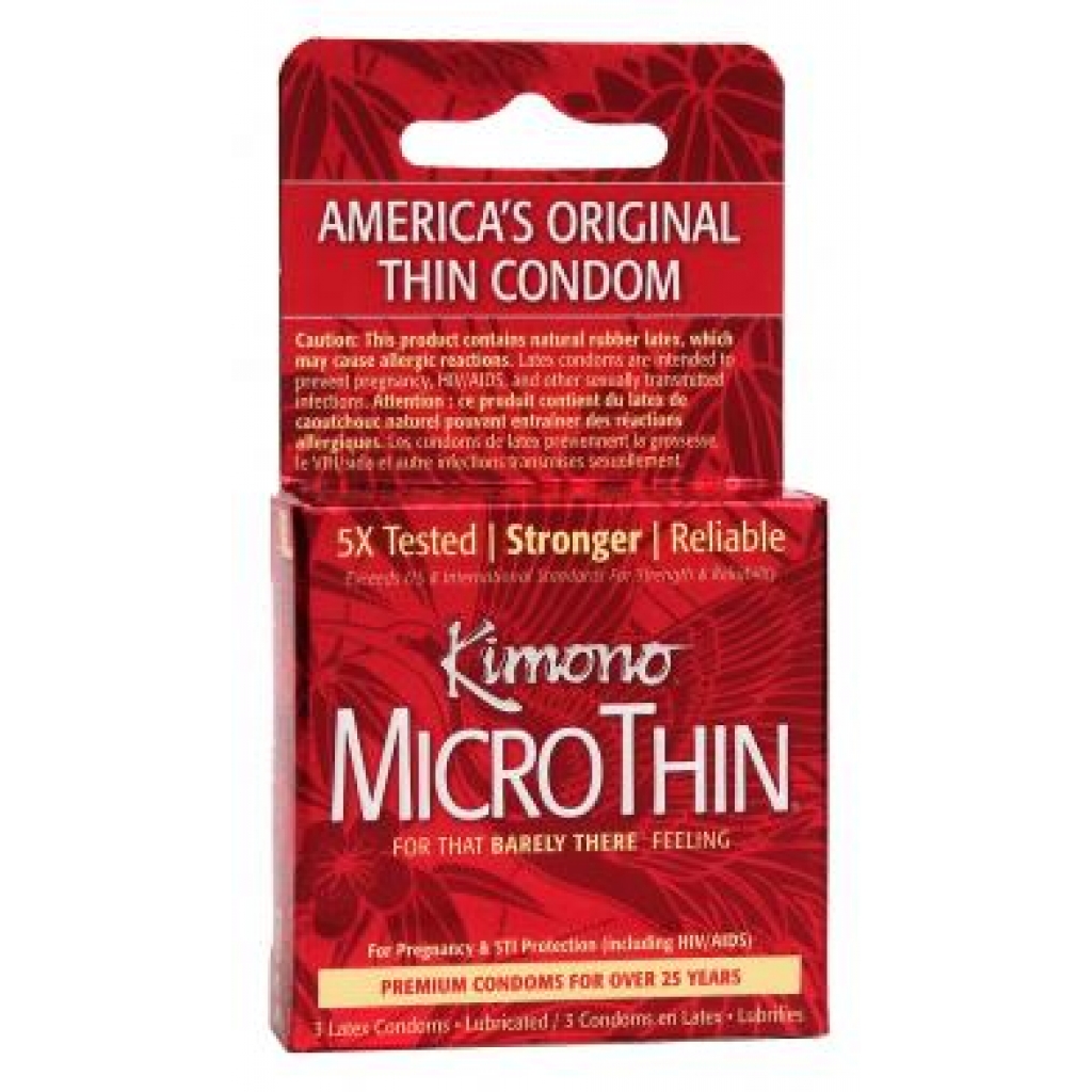 Kimono Microthin Condoms - 3 Pack