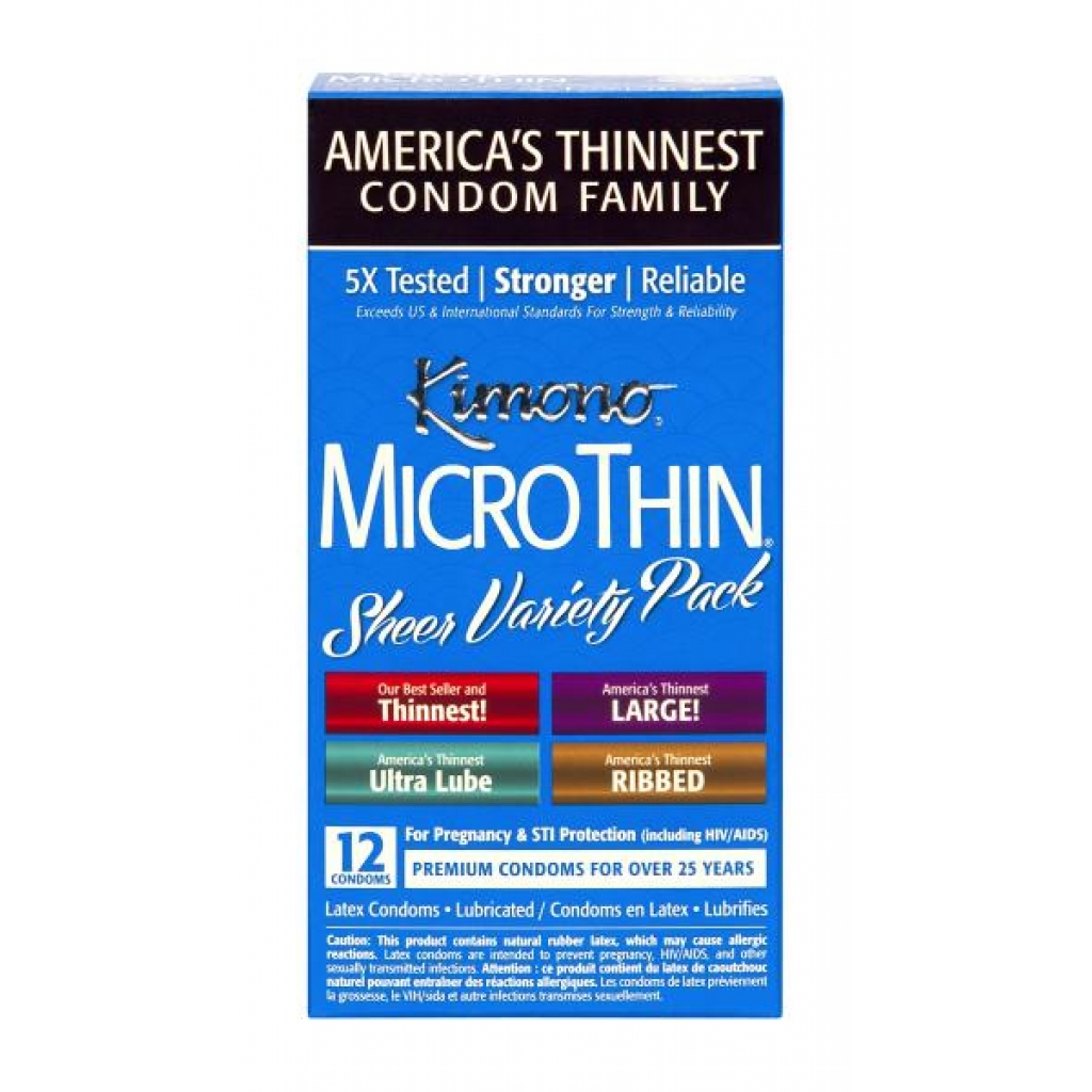 Kimono Micro Thin Variety 12 Pack Condoms