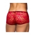 Luxe Stretch Lace Mini Shorts - Red