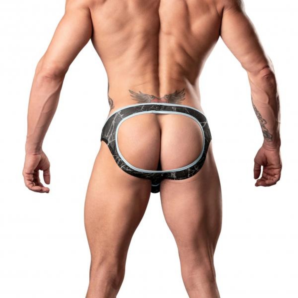 Marble Mesh Mini Moonshine Jock - Black L/XL