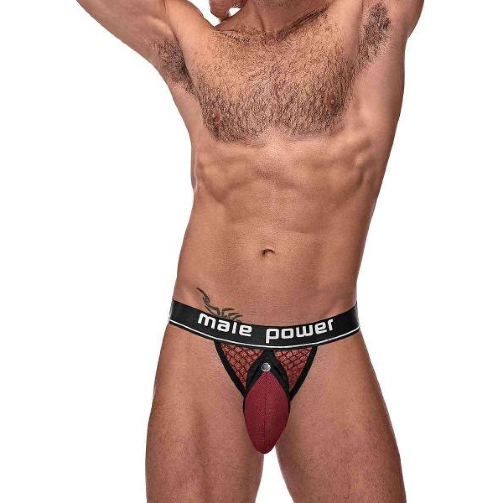 Cock Pit Penis Ring Jock - Burgundy - L/XL