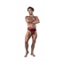 Lucifer Cutout Thong in Burgundy L/XL