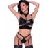 Club Candy Bra Harness & Panty Black L/XL