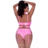 Club Candy Bra Harness & Panty Set - Pink 2XL