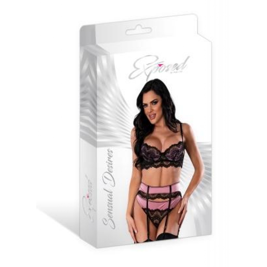 Sensual Desires Bra Cincher & Thong - Mauve - L/XL