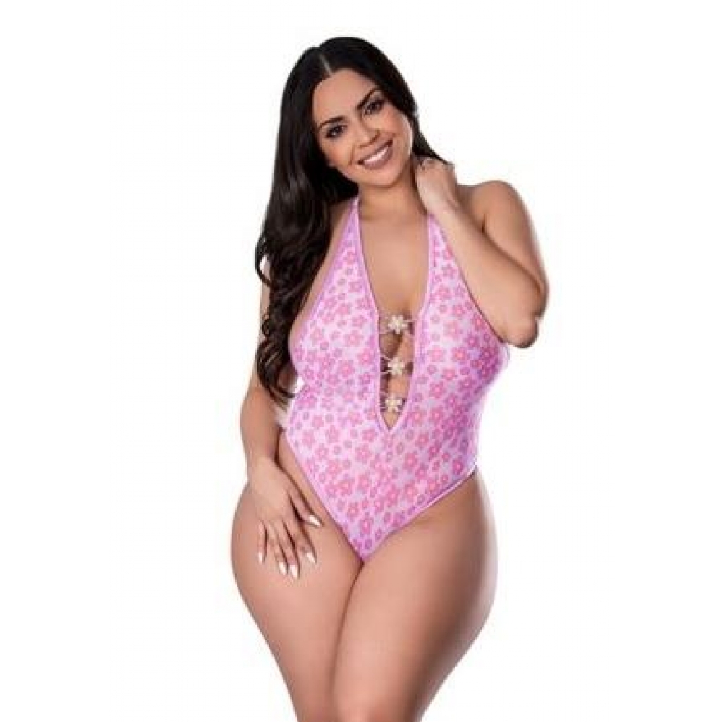 Daisy Teddy with Snap Crotch - Daisy - 2XL