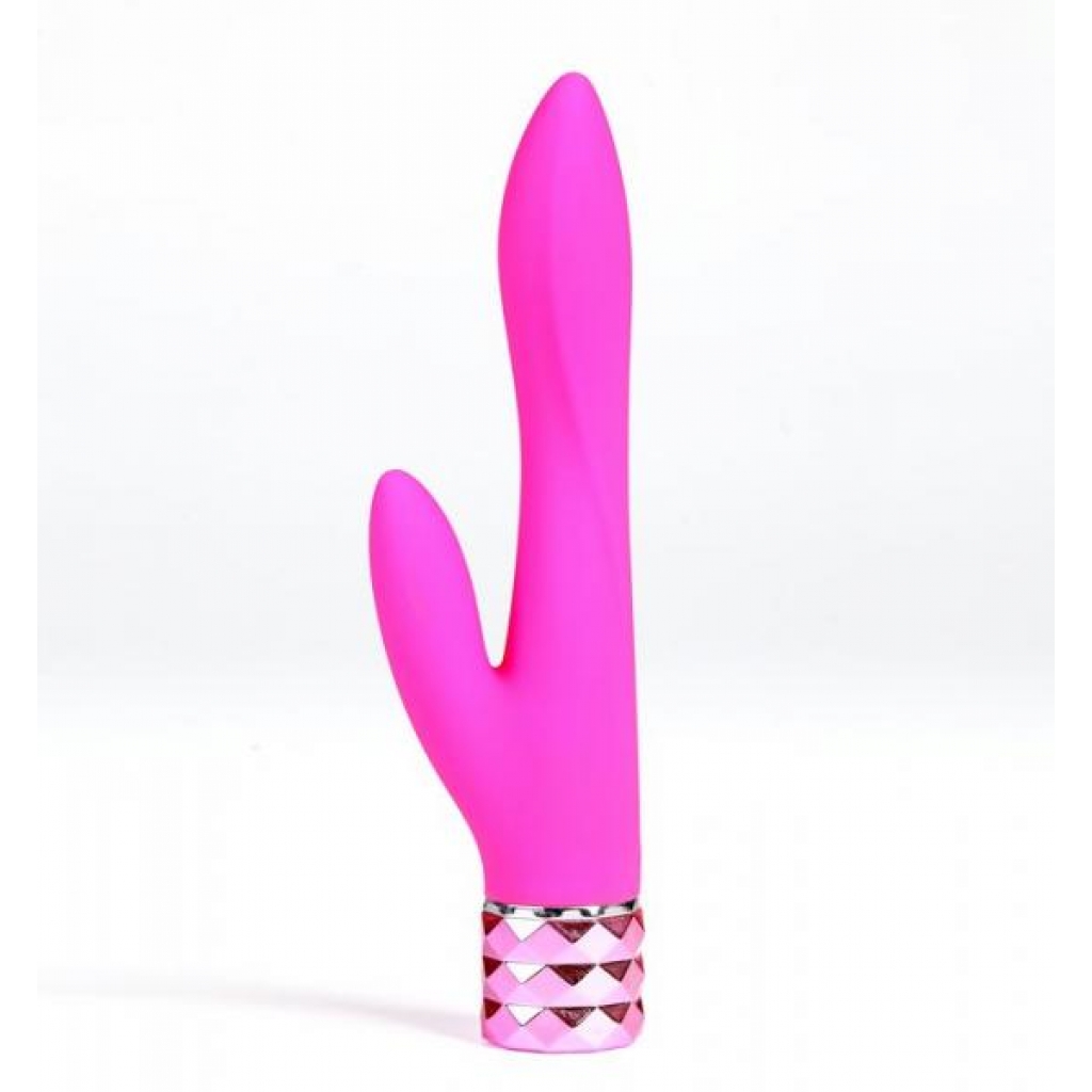 Rechargeable Silicone Dual Vibe - Victoria Neon Pink