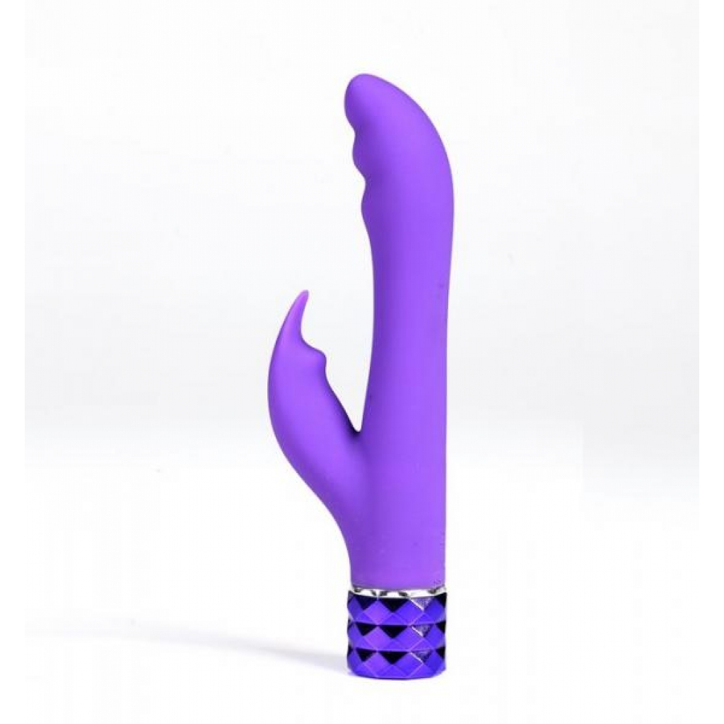 Rechargeable Silicone Rabbit Vibe: Hailey Neon Purple