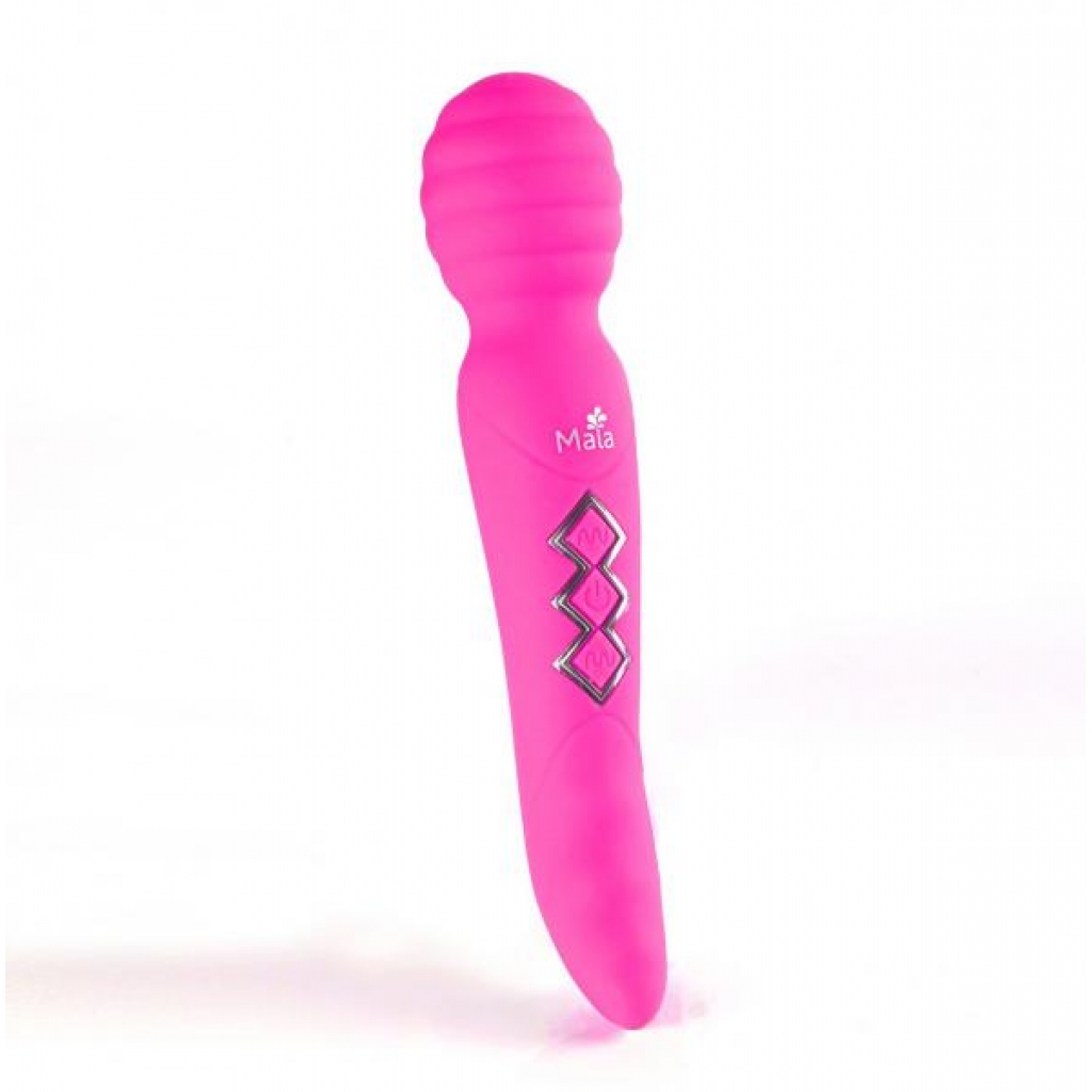 Zoe Rechargeable Dual Vibrating Wand - Hot Pink Sensation