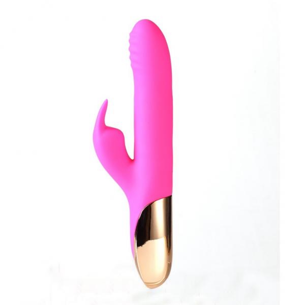 Super Charged Silicone Rabbit Vibrator - Pink