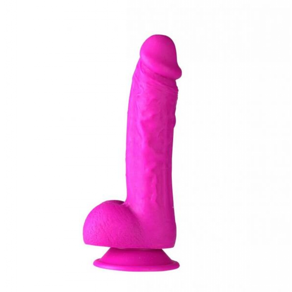 Josi 8 Inches Realistic Silicone Dong - Purple