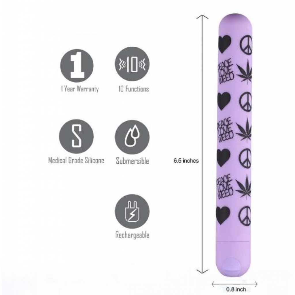 Unity 420 Long Rechargeable Bullet - Violet Personal Massager