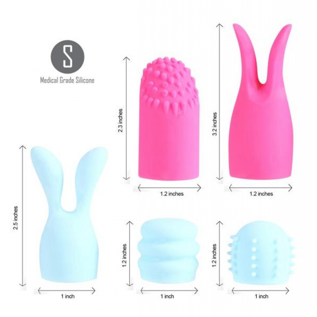 Quinn 5 Silicone Attachments - Versatile Extra Pleasure Set