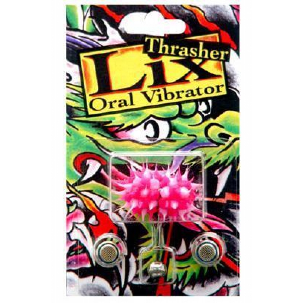 Lix Oral Vibrator Thrasher Tongue Ring - Chrome Pink