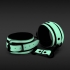 Glo Bondage Ankle Cuffs - Green Glow in the Dark