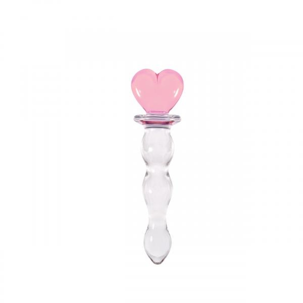 Crystal Heart of Glass Wand and Vase in Pink