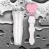 Crystal Heart of Glass Wand and Vase in Pink