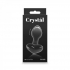 Crystal Heart Black Anal Plug