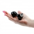 Crystal Heart Black Anal Plug