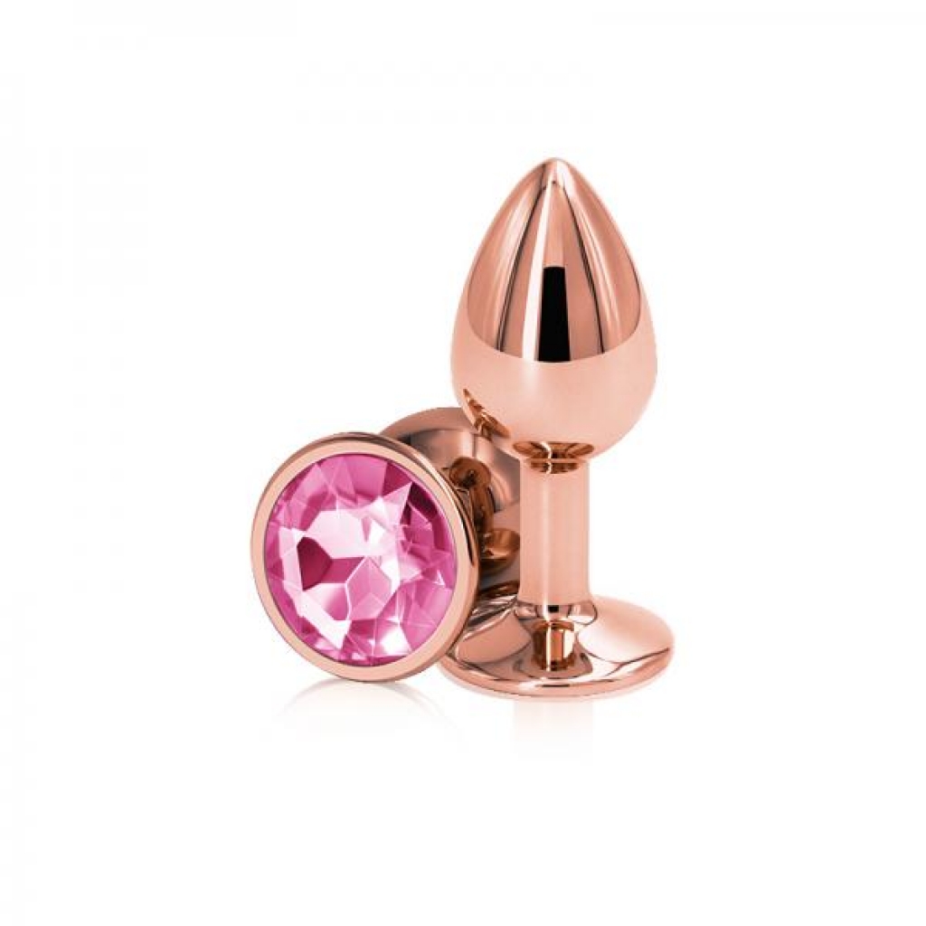 Rear Assets Rose Gold Small Pink Butt Plug