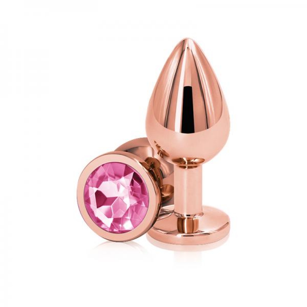 Rear Assets Rose Gold Medium Butt Plug - Pink