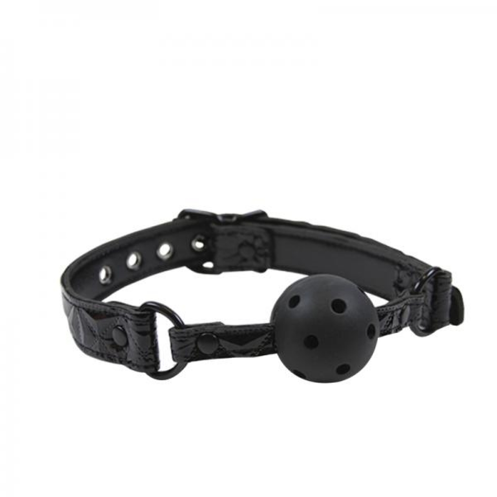 Sinful Black Ball Gag - Comfortable and Chic