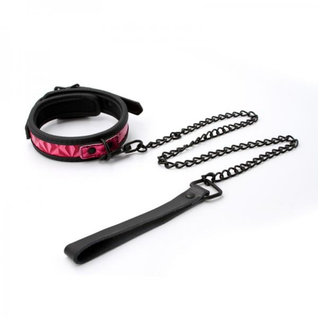 Sinful 1 inch Collar & Leash - Pink