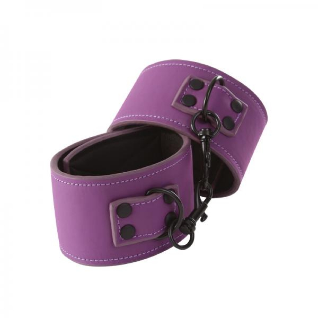 Lust Bondage Wrist Cuff - Elegant Purple Restraint