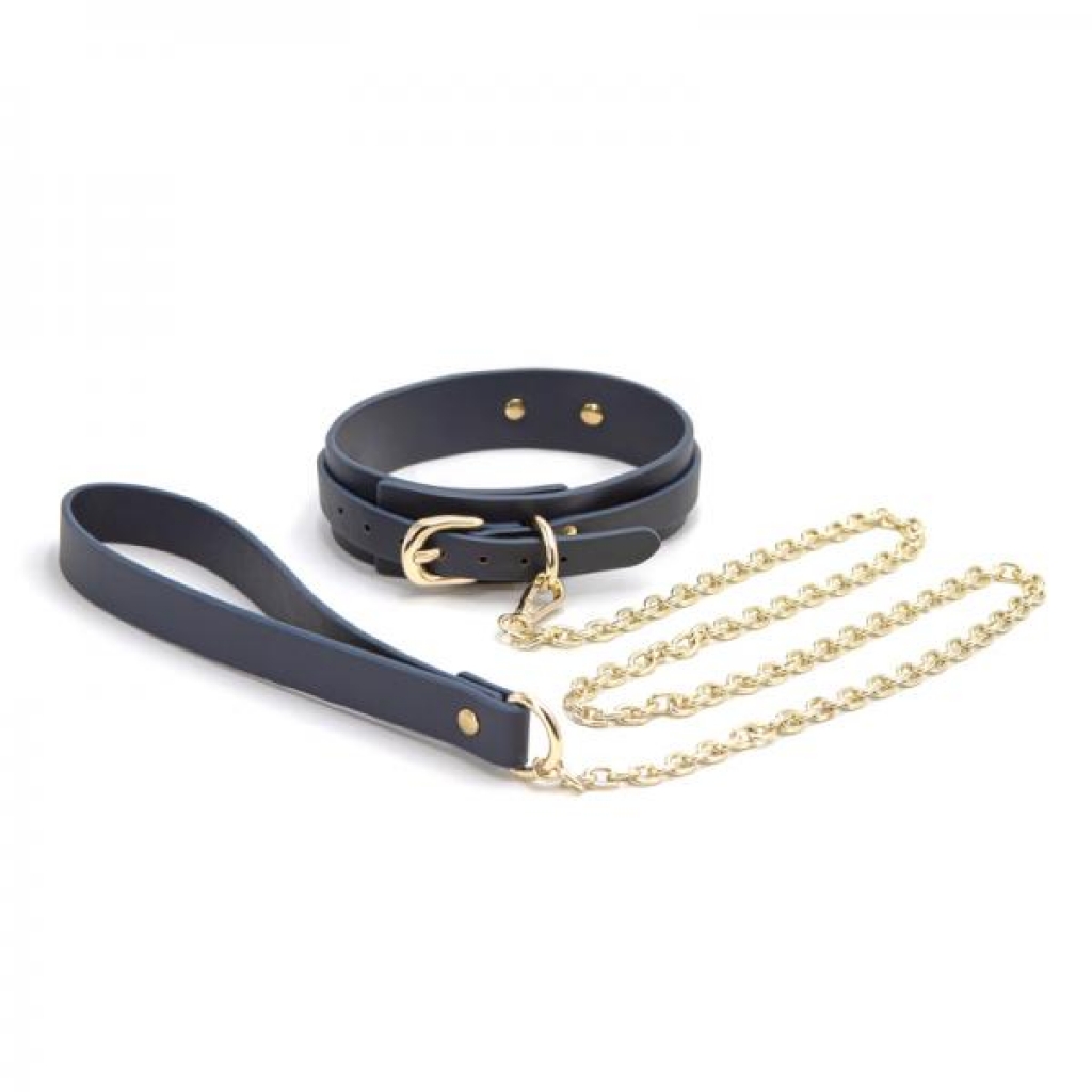 Bondage Couture Collar & Leash - Blue