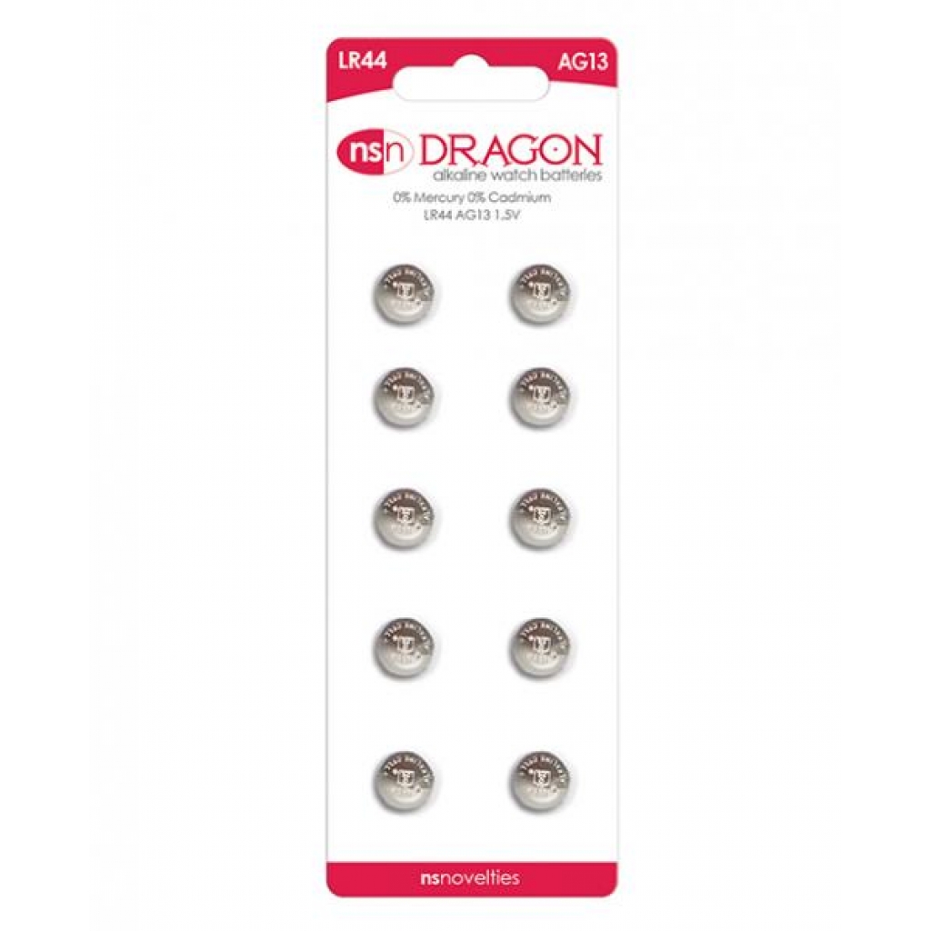 Dragon Alkaline Batteries Size LR44/AG13 - 10 Pack