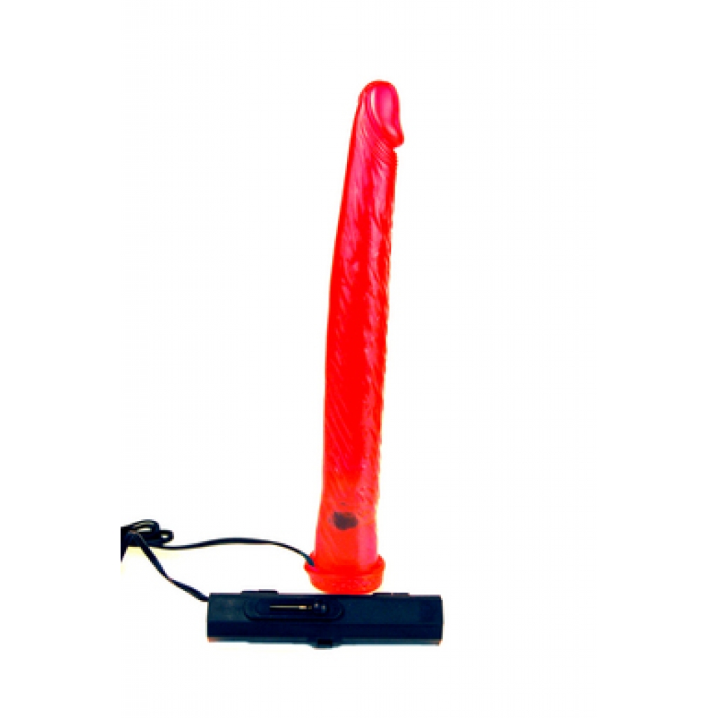 Anal Tickler - 9 Inch Vibrating Pink Jelly