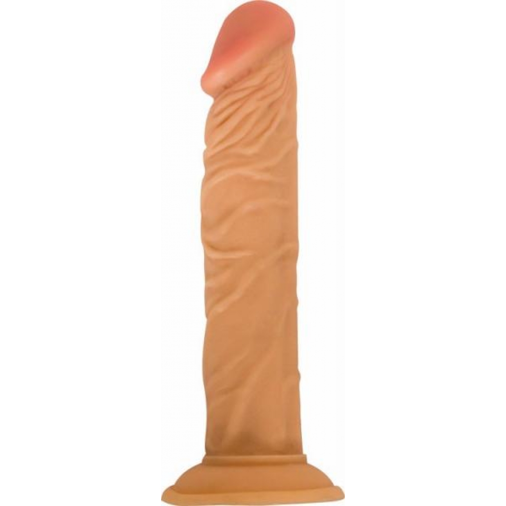 All American Whopper Vibrating Dildo - 8 Inches - Beige